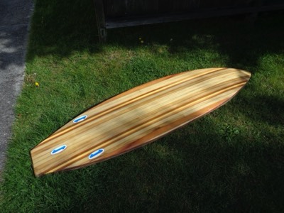  4/19/16 - The board is given a washdown after being sanded. 