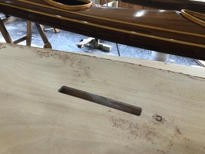  Daggerboard slot is cut out. 