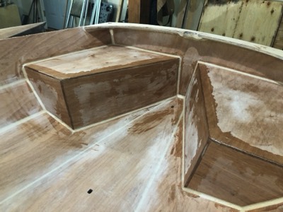  The edges of the seats are fiberglassed. 