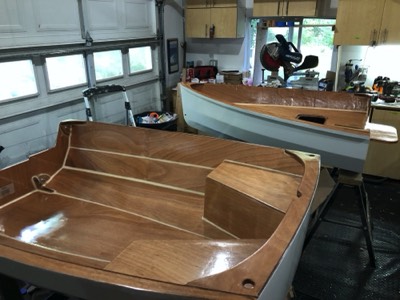  8/31/20 - First coat of varnish is applied. 