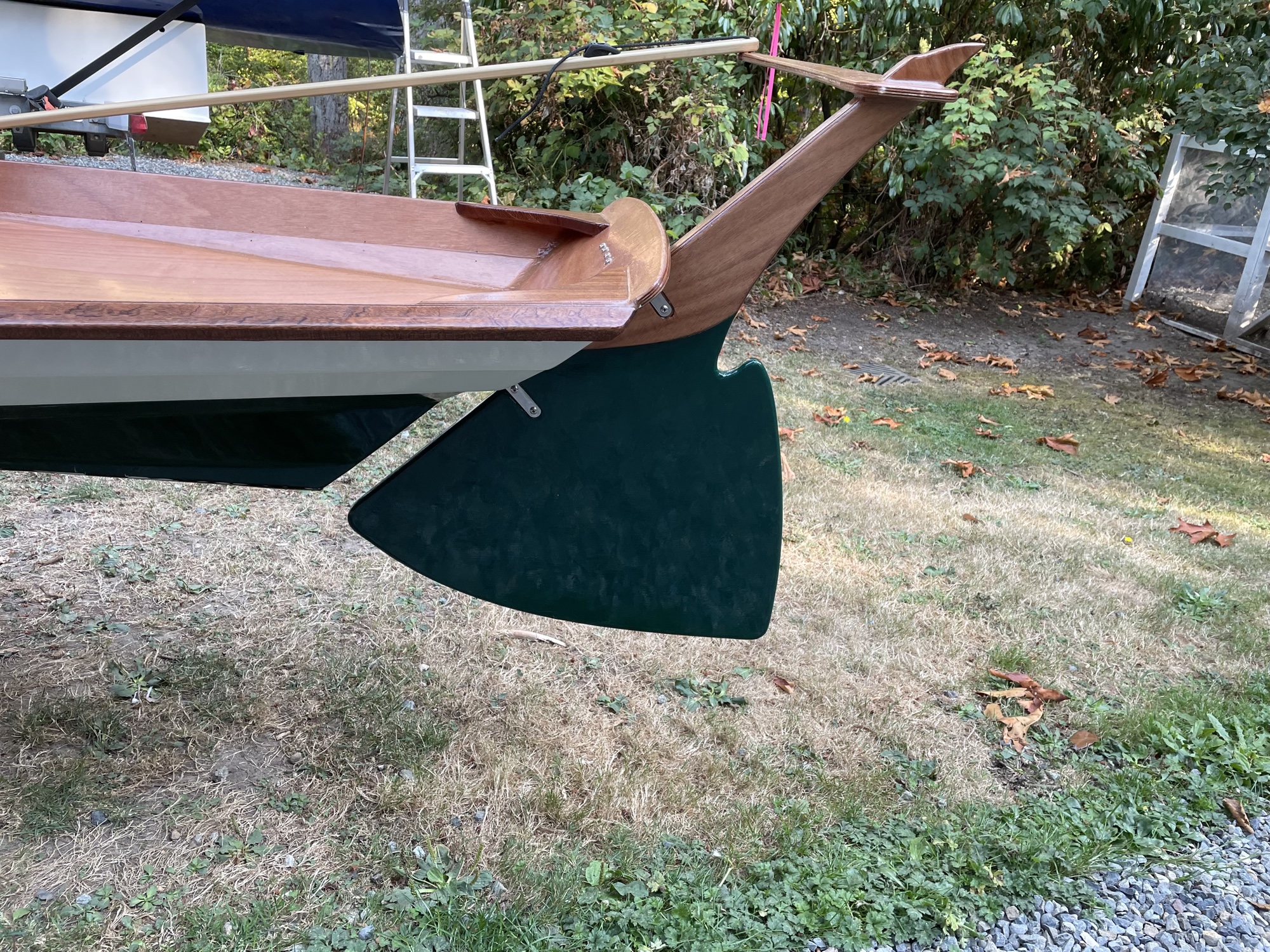  Custom rudder.  