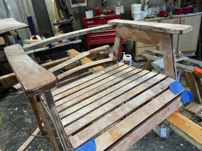  9/7/22 - The seat is sanded and epoxied together. 