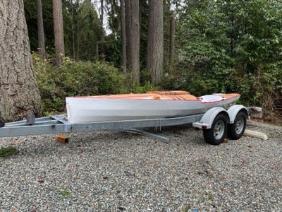  Angus Sailing Rowcruiser - On the trailer for delivery. 