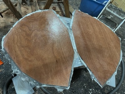  Custom bulkheads are fiberglassed on one side.  