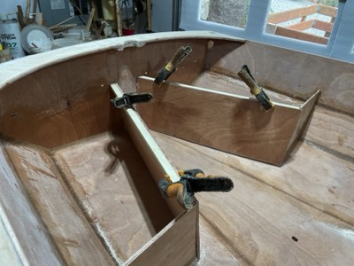  3/8/24 - The aft seat parts are test fit.  