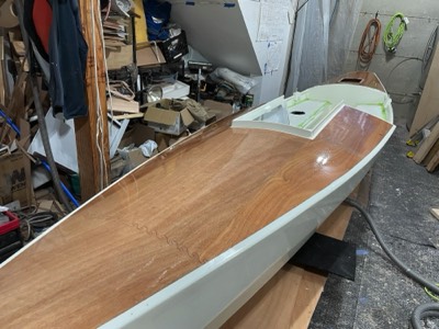  10/6/24 - Fist coat of varnish is applied. 