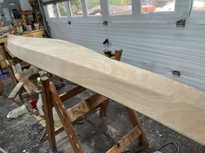  10/14/24 - The hull is sanded smooth. 