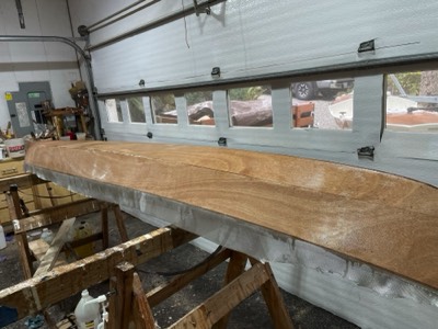  10/15/24 - The hull is fiberglassed. 