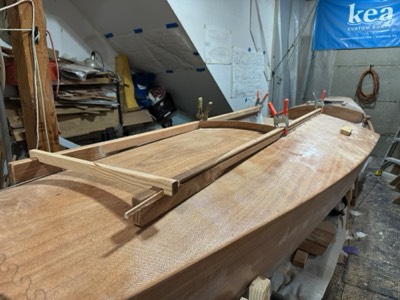  3/27/25 - Rails for custom sliding hatch are test fit 