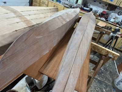  4/8/25 - Decks are epoxied on the amas.  