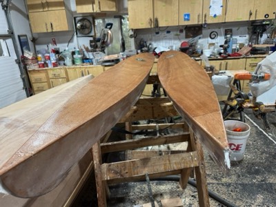  4/10/25 - The ama decks are fiberglassed. 