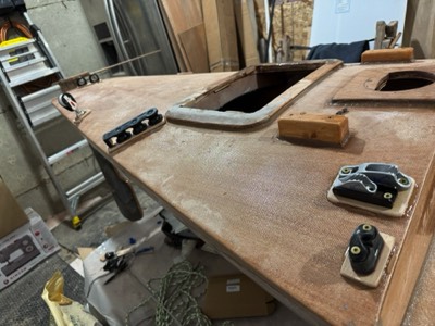  4/17/25 - Deck hardware is laid out.  