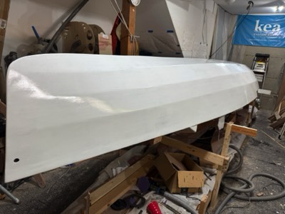  Fist coat of paint is applied.  