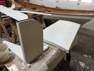  Daggerboard and rigger are primed. 