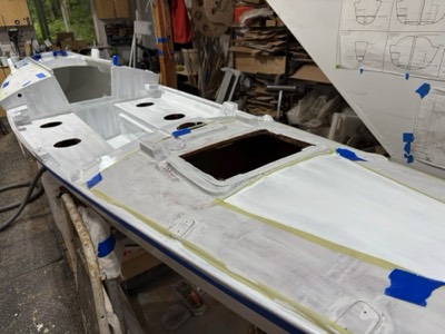  Areas of white are painted.  