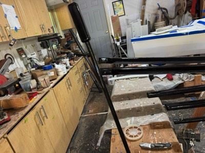  Tiller handle is painted.  