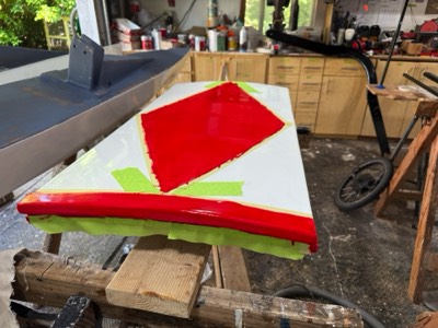  Red accents are applied to main hatch.  