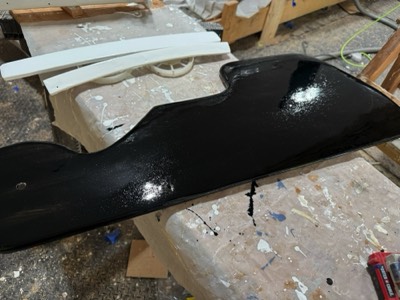  The rudder is painted on one side.  