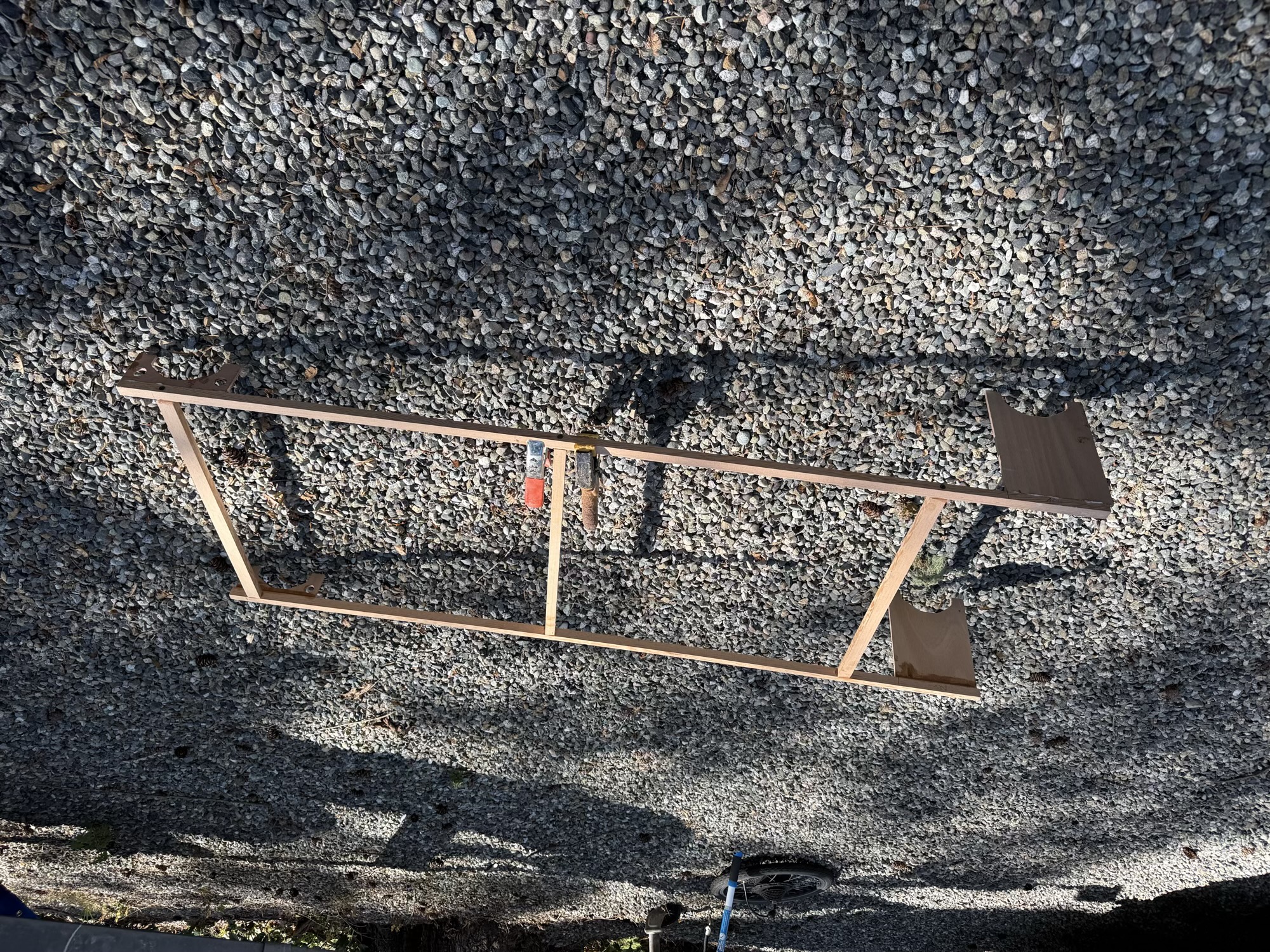  4/22/25 - A frame for solar panel is built.  