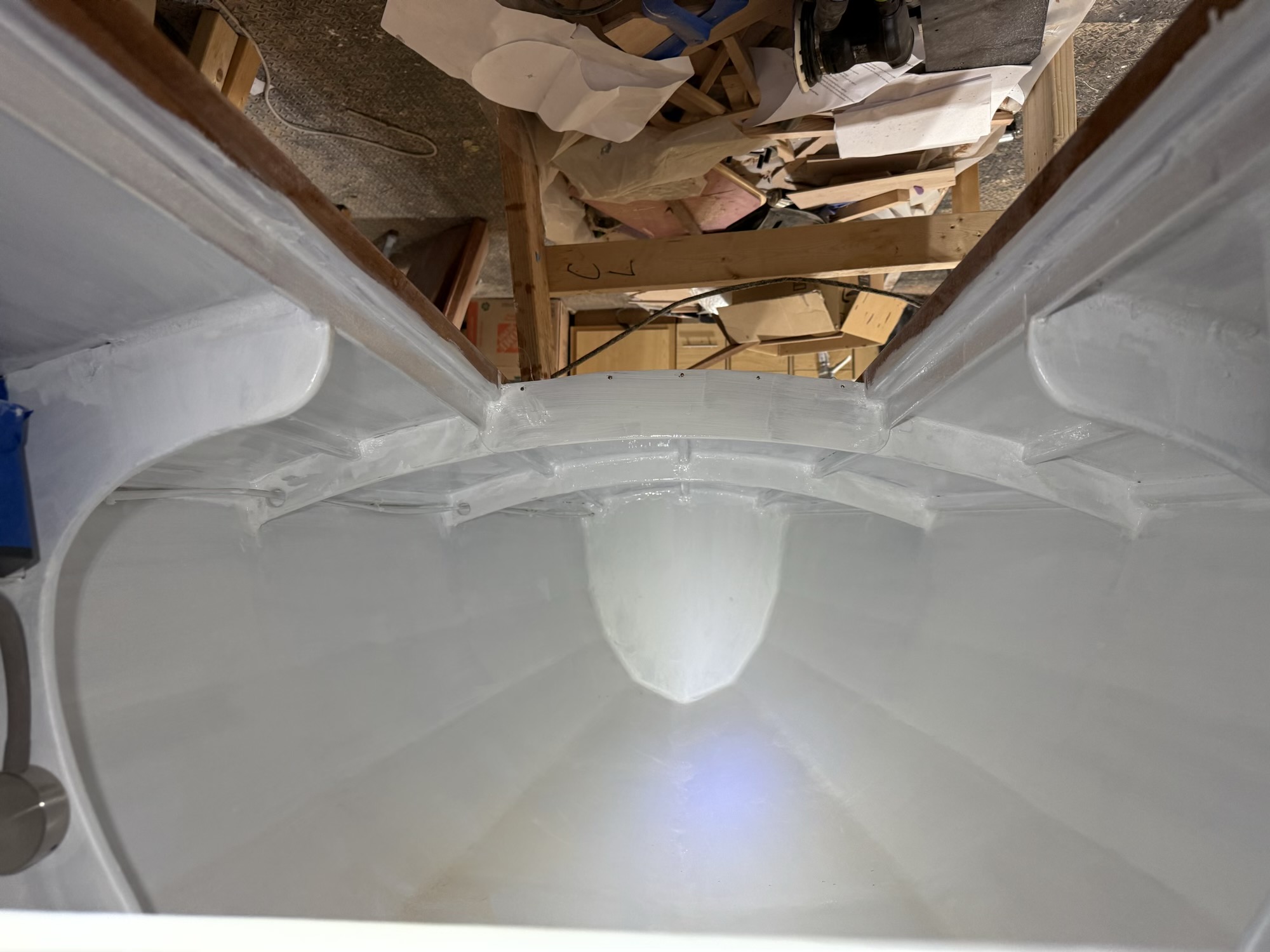  4/24/25 - The ceiling of the cabin is painted.  