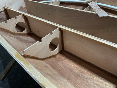  Cockpit seats are epoxy filleted.  