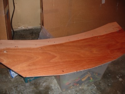  The transom gets a seal coat of epoxy.  