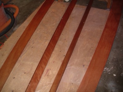  The underside of the side decks and inside of the coamings are given 3 coats of epoxy. 