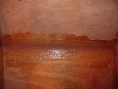  3/1/11 - Upclose of a filleted and taped seam.  