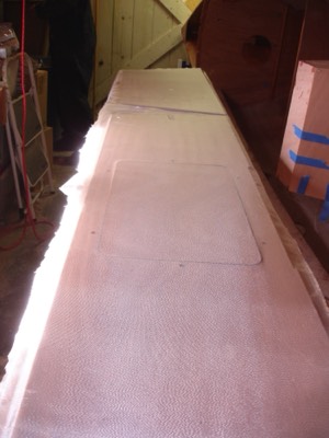  3/25/11 - The forward and middle seats are ready for fiberglassing. 