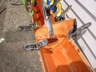  Ledge on the bulkhead for the deck to rest on.  