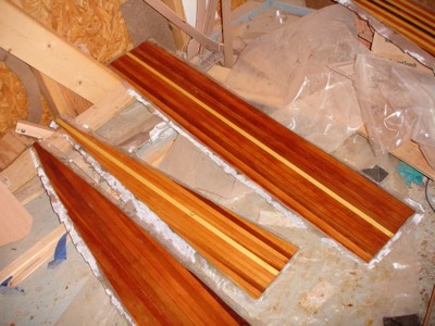  8/12/08 - The undersides of the decks are fiberglassed. 