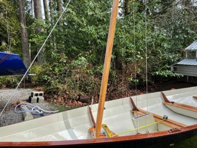  3/1/22 - The mast shrouds are set up. 