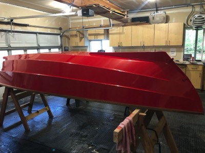  3/12/20 - The final coat of paint is applied to the hull. 