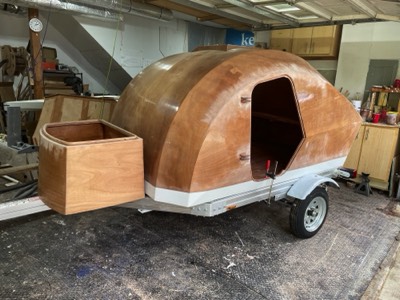  2/26/22 - The trailer body and storage unit are test mounted. 