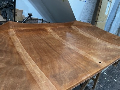  Underside of galley hatch lid is epoxy sealed. 